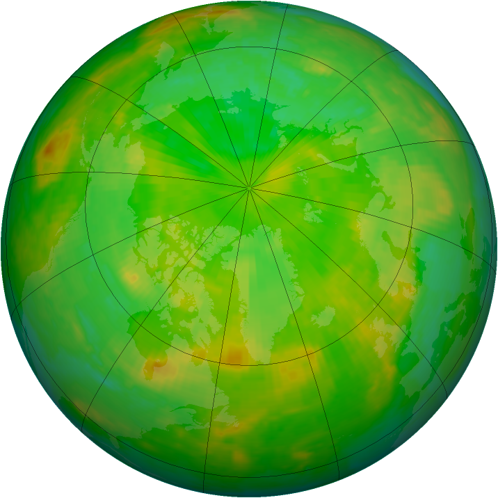 Arctic ozone map for 23 June 2002